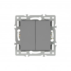 Механизм выключателя двухклавишный проходной SWT-MKP2-PL-GR (250V, 16A) (Arlight, -)