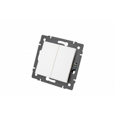Механизм выключателя двухклавишный непроходной SWT-MK02-PL-WH-V (250V, 10A) (Arlight, -)