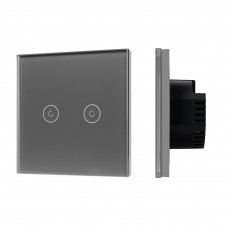 Выключатель сенсорный SWT-OMALI-S02-ZB-GR (250V, 10A, Zigbee) (Arlight, Стекло)