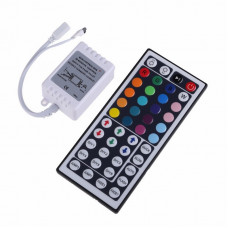 Мини-контроллер светодиодный, инфракрасный (IR), 72Вт/144Вт, 44 кнопки, 12В/24В LAMPER