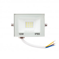 Прожектор светодиодный СДО 10Вт 800Лм 6500K холодный свет, белый корпус REXANT