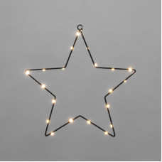 Светодиодная подвесная фигура Звезда на металлическом каркасе, цвет теплый белый NEON-NIGHT