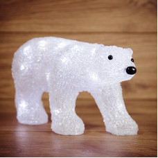 Акриловая светодиодная фигура Медведь 34,5х12х17 см, 4,5 В, 3 батарейки AA (не входят в комплект), 24 светодиода NEON-NIGHT