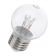 Ретро-лампа светодиодная, диаметр 45мм, E27, 6 LED, 2Вт, СИНИЙ, прозрачная колба, 230В NEON-NIGHT