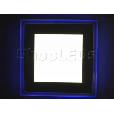 Стеклянная панель SL-S6-18W (квадрат в квадрате, 18W, 180x180mm) (теплый белый 3000K)
