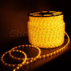 Светодиодный дюралайт VELA 2-х проводной, желтый, кратность резки 1 метр, диаметр 13 мм, 220 В,100 м