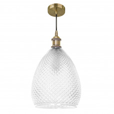 798021 Люстра GENNI 1х40W E27 ЛАТУНЬ/ПРОЗРАЧНЫЙ